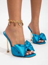 Niche Outdoor Slippers Stilettos Bow High Heel Slippers Outing Comfort Casual French Soft Bottom Summer